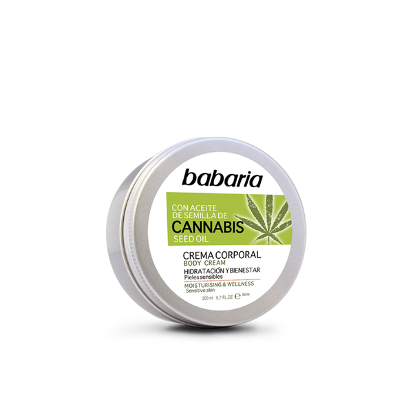 CREMA CORPORAL CON ACEITE DE SEMILLA DE CANNABIS 200 ml.