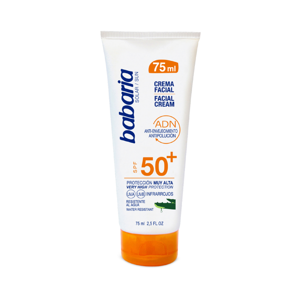 CREMA FACIAL SOLAR ALOE VERA SPF50 75 ml.